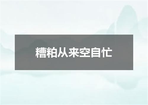 糟粕从来空自忙