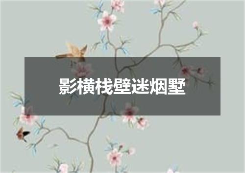 影横栈壁迷烟墅