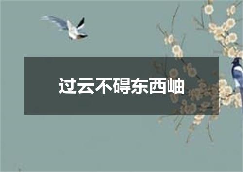 过云不碍东西岫