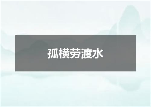 孤横劳渡水