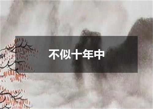 不似十年中