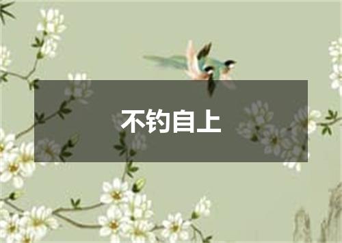 不钓自上