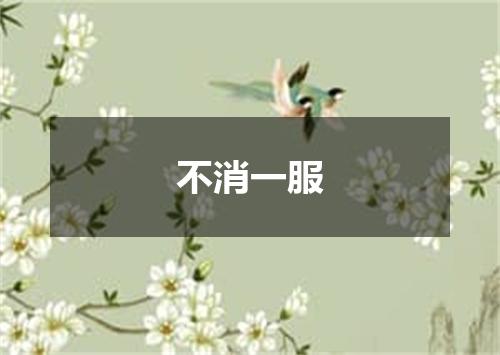 不消一服