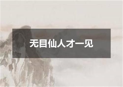 无目仙人才一见