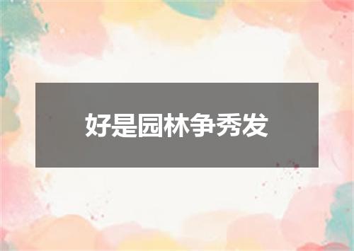 好是园林争秀发