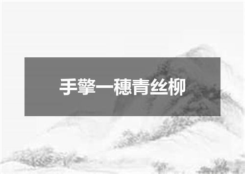 手擎一穗青丝柳
