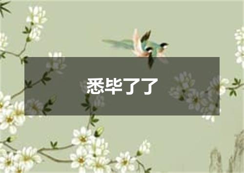 悉毕了了