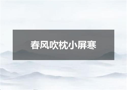 春风吹枕小屏寒