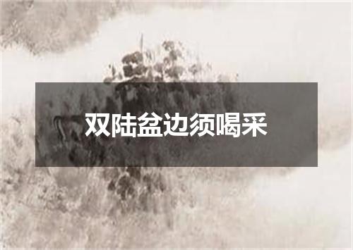 双陆盆边须喝采