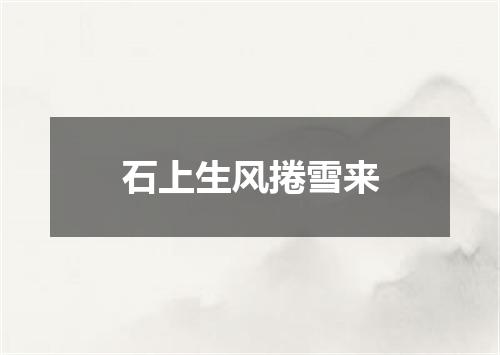石上生风捲雪来