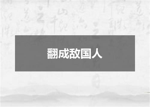 翻成敌国人
