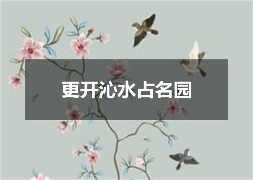 更开沁水占名园