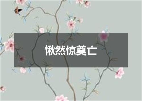 愀然惊奠亡