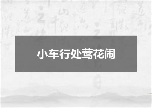小车行处莺花闹
