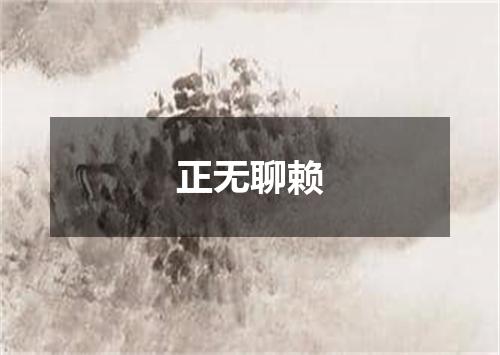 正无聊赖