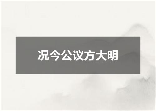 况今公议方大明