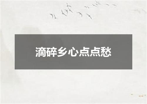 滴碎乡心点点愁