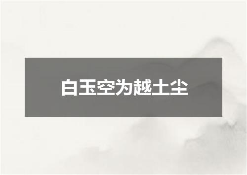 白玉空为越土尘