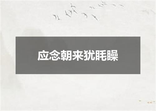 应念朝来犹眊矂