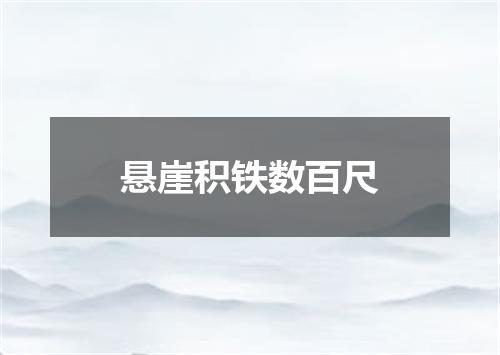 悬崖积铁数百尺