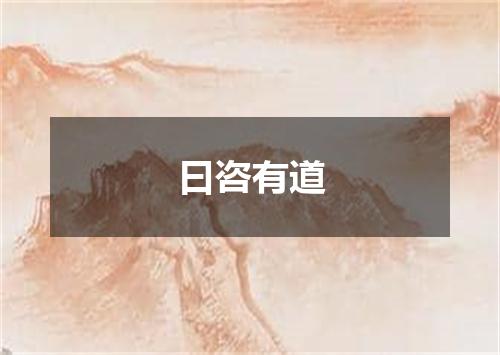 曰咨有道