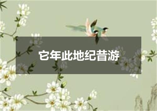 它年此地纪昔游