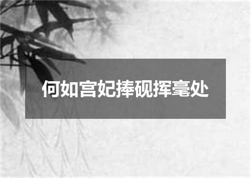 何如宫妃捧砚挥毫处
