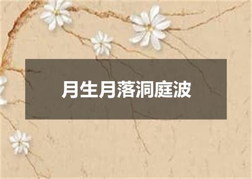 月生月落洞庭波
