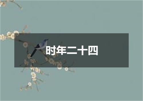 时年二十四