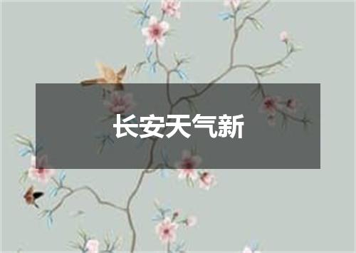 长安天气新