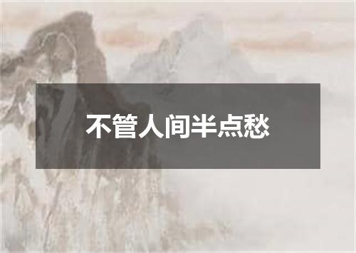 不管人间半点愁