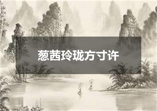 葱茜玲珑方寸许