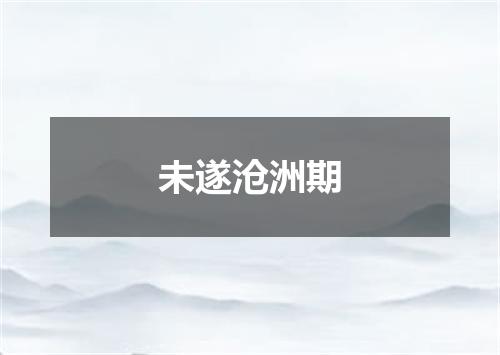 未遂沧洲期