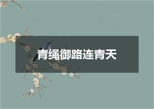 青绳御路连青天