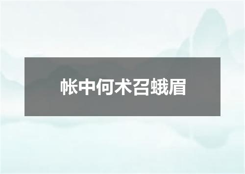 帐中何术召蛾眉