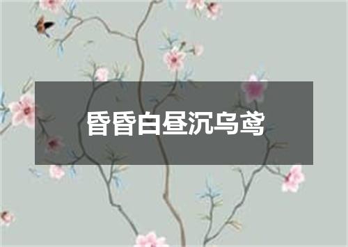 昏昏白昼沉乌鸢