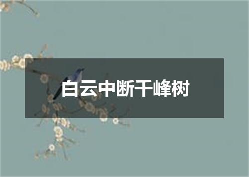 白云中断千峰树