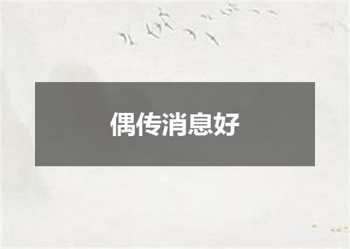 偶传消息好