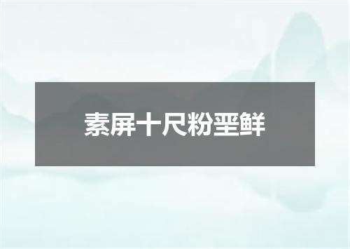 素屏十尺粉垩鲜
