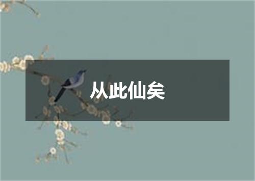 从此仙矣