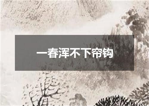 一春浑不下帘钩