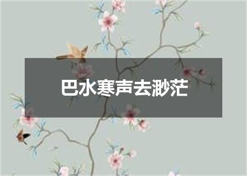 巴水寒声去渺茫