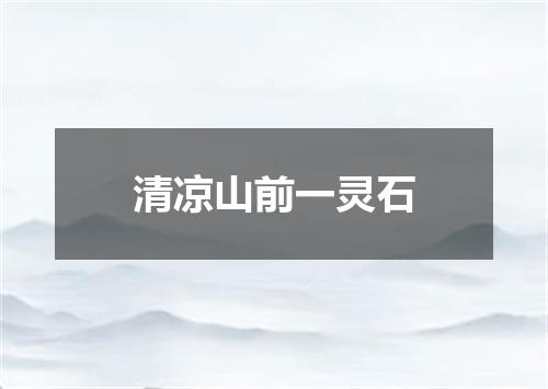 清凉山前一灵石