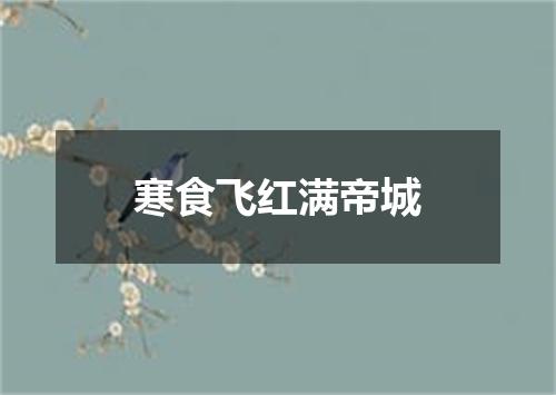 寒食飞红满帝城