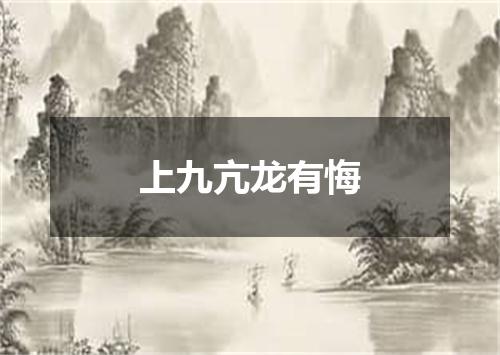 上九亢龙有悔