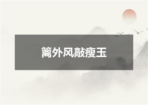 篱外风敲瘦玉