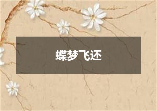 蝶梦飞还