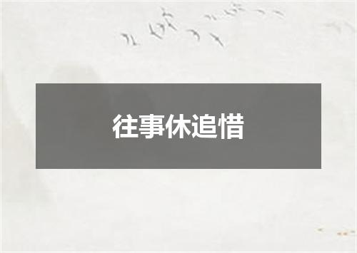 往事休追惜