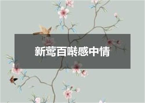 新莺百啭感中情