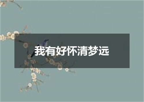 我有好怀清梦远